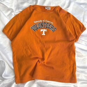 Red Oak University of Tennessee Volunteers Orange Ribbed Baby Tee Top L